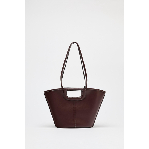 Zara Handbags - Zara Topstitched Shopper Bag